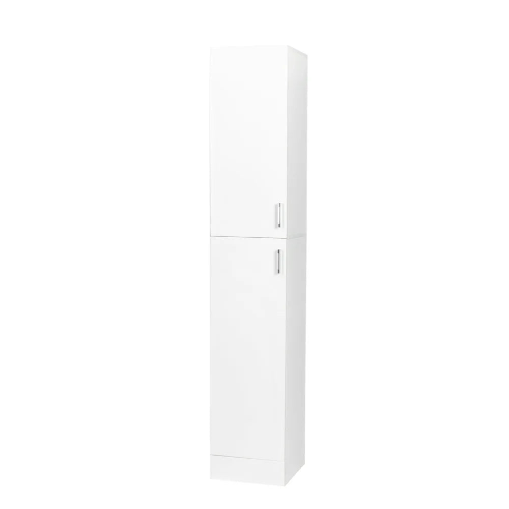 74.8'' Tall Kitchen Pantry Cabinet, Floor Freestanding Storage Cabinet with Inadjustable Shelves and Two Doors, Narrow Tall Cupboard for Dining Room, Living Room, Bedroom, Entryway, White