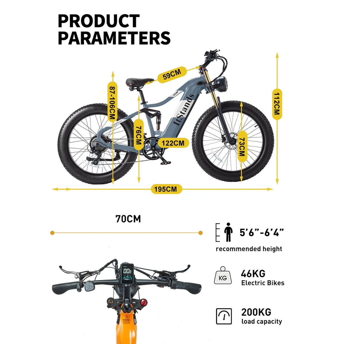 Dual Motors AWD 2000W Electric Bike for Adult 26'', UL2849 48V 60AH Removable Battery E - Mountain Bike 4'' Fat Tire up to 35MPH&200miles Long Range Off Road Ebike Beach Dual Hydraulic&Brakes E - Bicycle