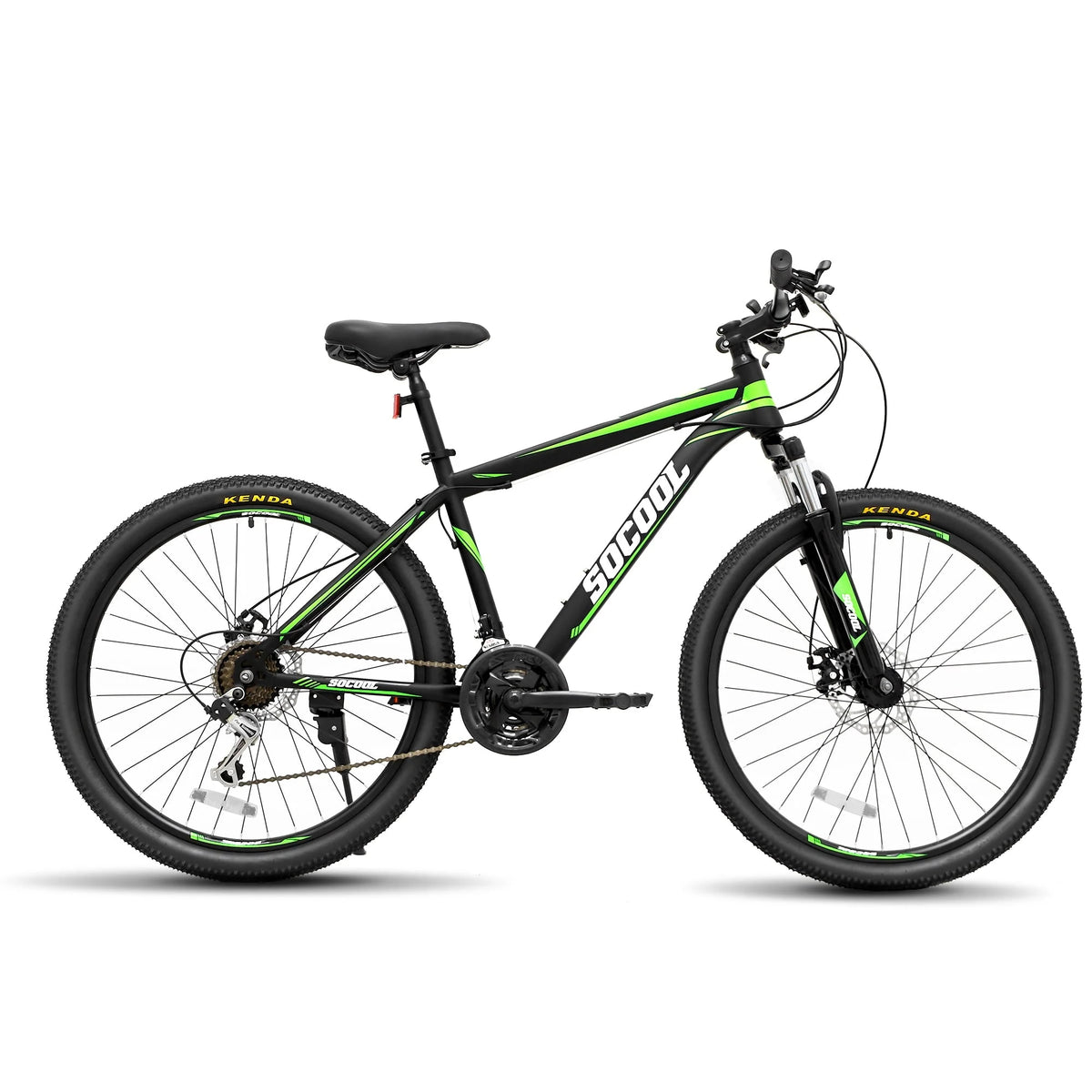 Mountain Bike, Mountain 26 in 21 - Speed Bicycle - Mens/Womens Hybrid Junior Road Bike (Black and White)