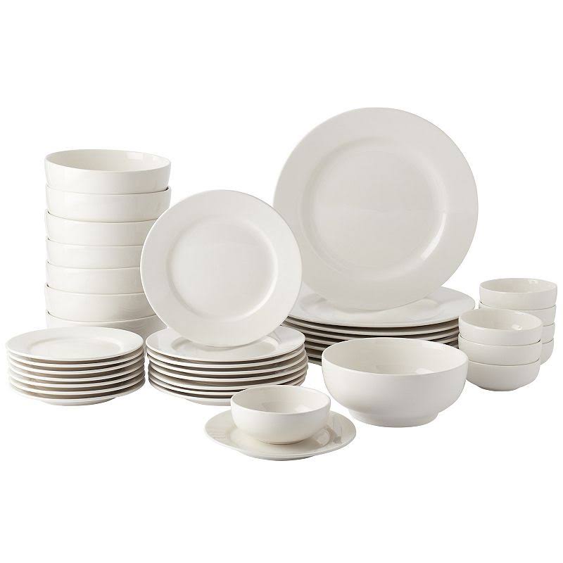 Food Network 40 Pc. Dinnerware Set, White, 40 Pcs 8