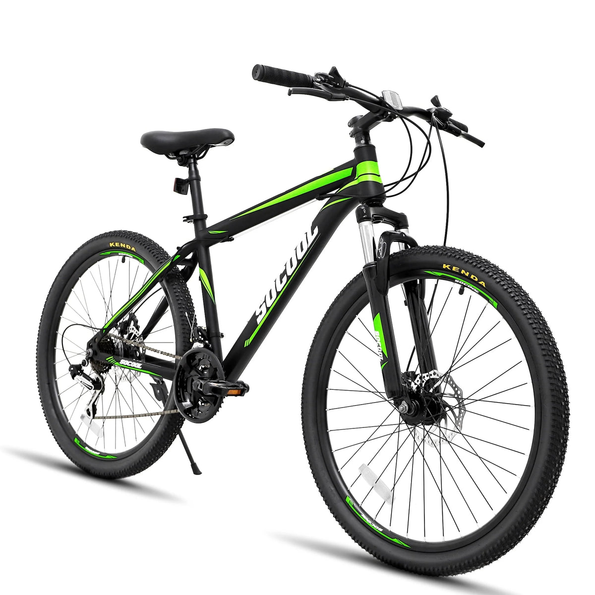 Mountain Bike, Mountain 26 in 21 - Speed Bicycle - Mens/Womens Hybrid Junior Road Bike (Black and White)