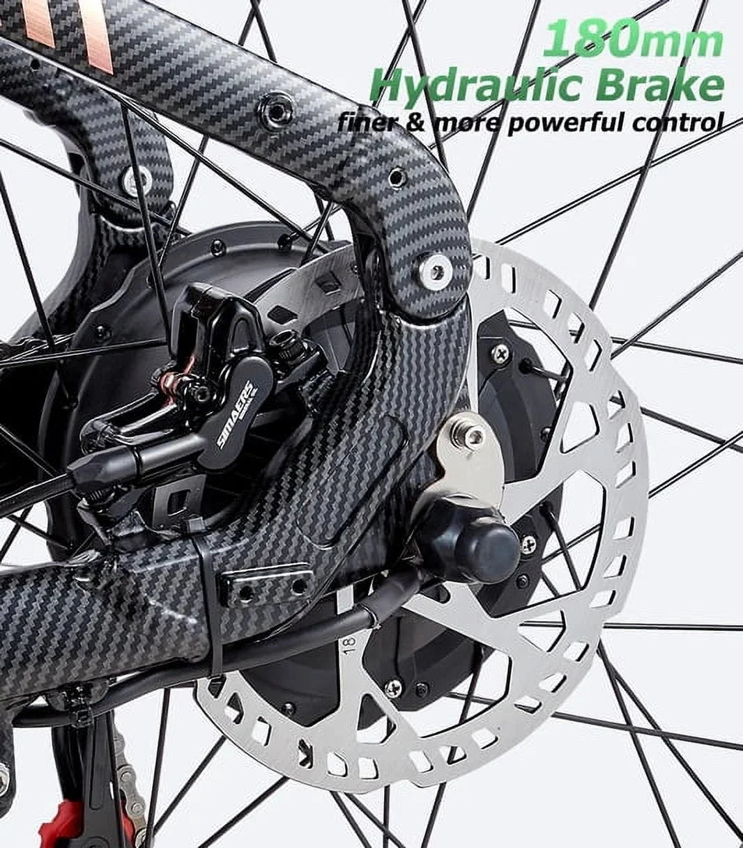 Dual Motors AWD 2000W Electric Bike for Adult 26'', UL2849 48V 60AH Removable Battery E - Mountain Bike 4'' Fat Tire up to 35MPH&200miles Long Range Off Road Ebike Beach Dual Hydraulic&Brakes E - Bicycle