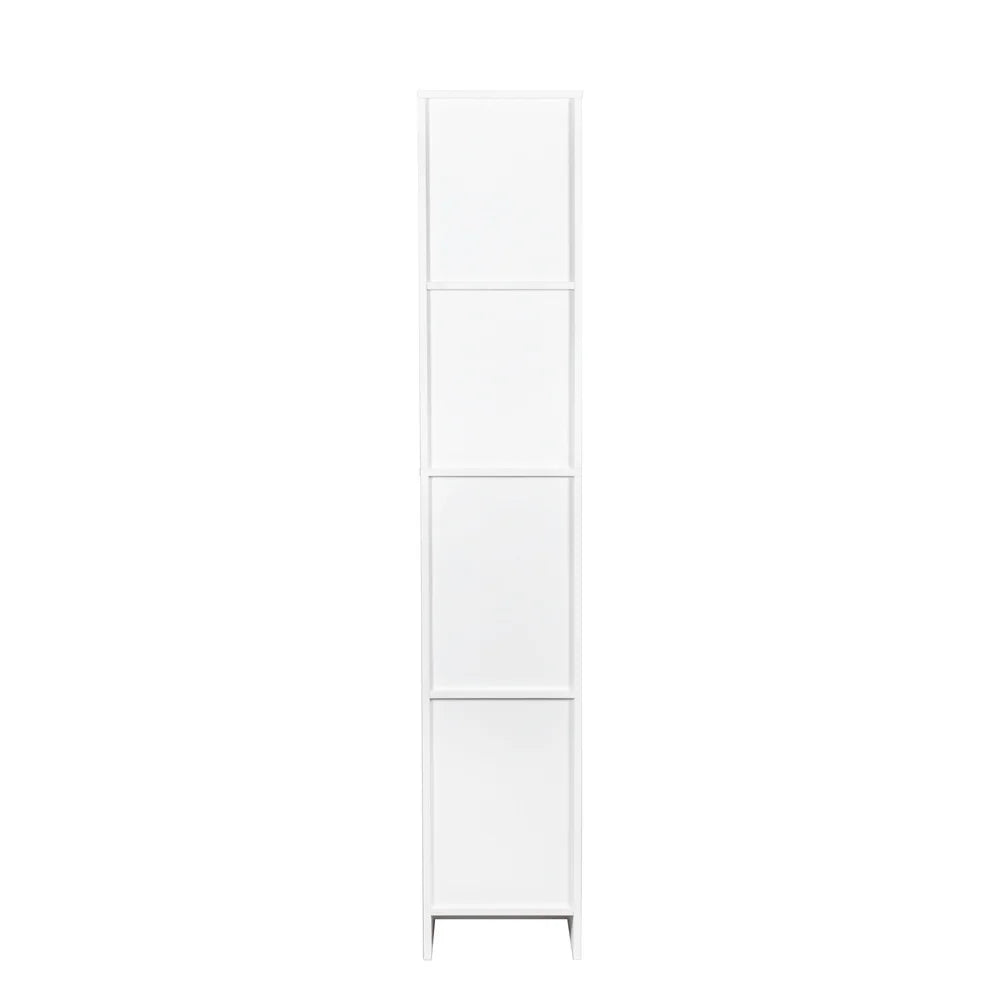 74.8'' Tall Kitchen Pantry Cabinet, Floor Freestanding Storage Cabinet with Inadjustable Shelves and Two Doors, Narrow Tall Cupboard for Dining Room, Living Room, Bedroom, Entryway, White