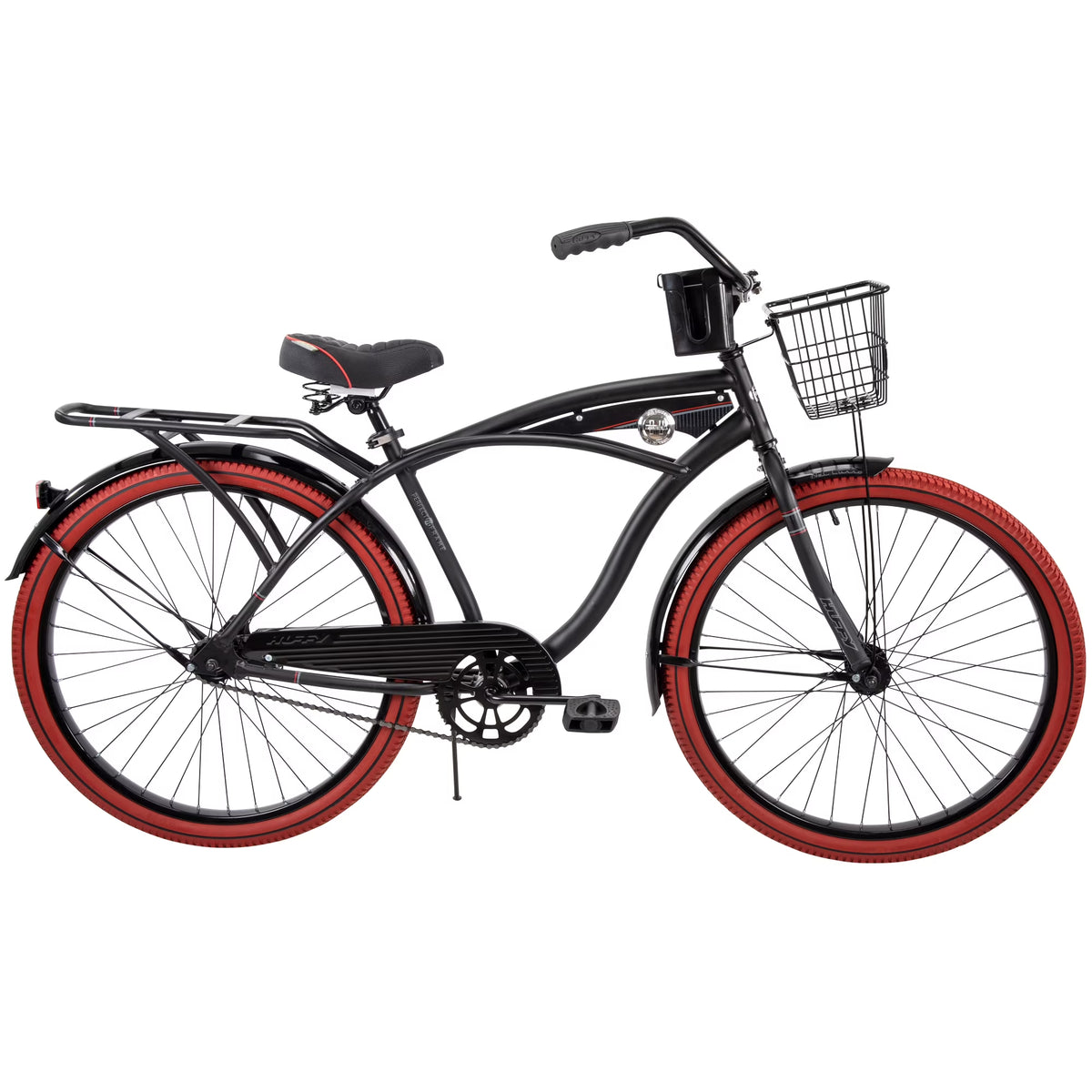 Huffy 26" Nel Lusso Cruiser Bike, Fits Riders 5'0"+, Matte Black, Adult, Men'S