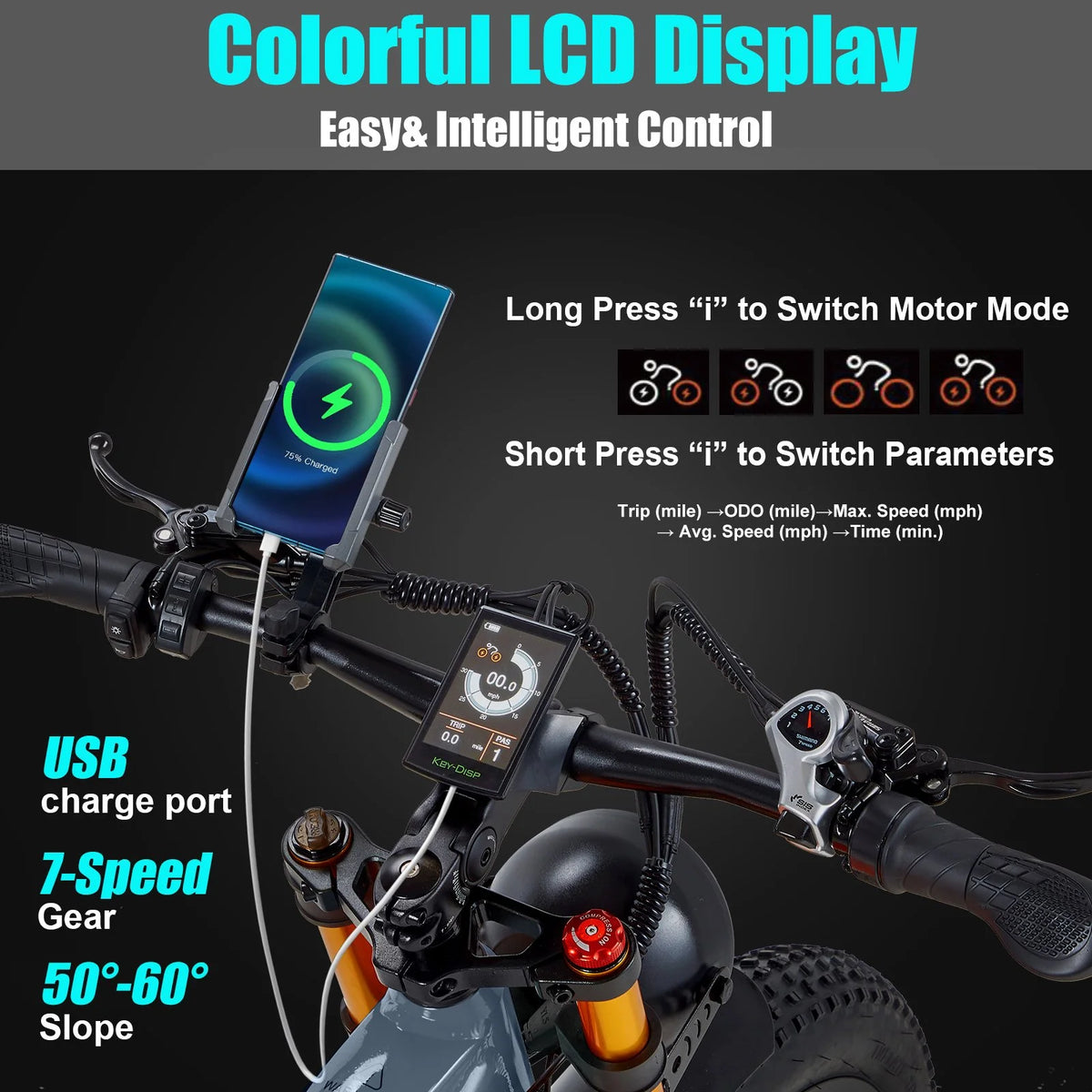 Dual Motors AWD 2000W Electric Bike for Adult 26'', UL2849 48V 60AH Removable Battery E - Mountain Bike 4'' Fat Tire up to 35MPH&200miles Long Range Off Road Ebike Beach Dual Hydraulic&Brakes E - Bicycle