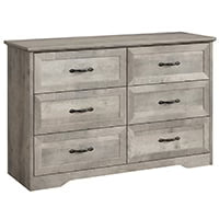 Dresser for Bedroom with 5 Drawers, Tall Wood Drawer Dresser Chest of Drawers for Closet, Living Room, Hallway, Nursery, Kids Bedroom, Grey