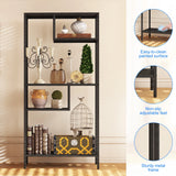 Modern Storage Shelf with 4 Compartments & Metal Legs, Freestanding Organizer, Book Shelves Display Shelves for Living Room, Bedroom, Home Office