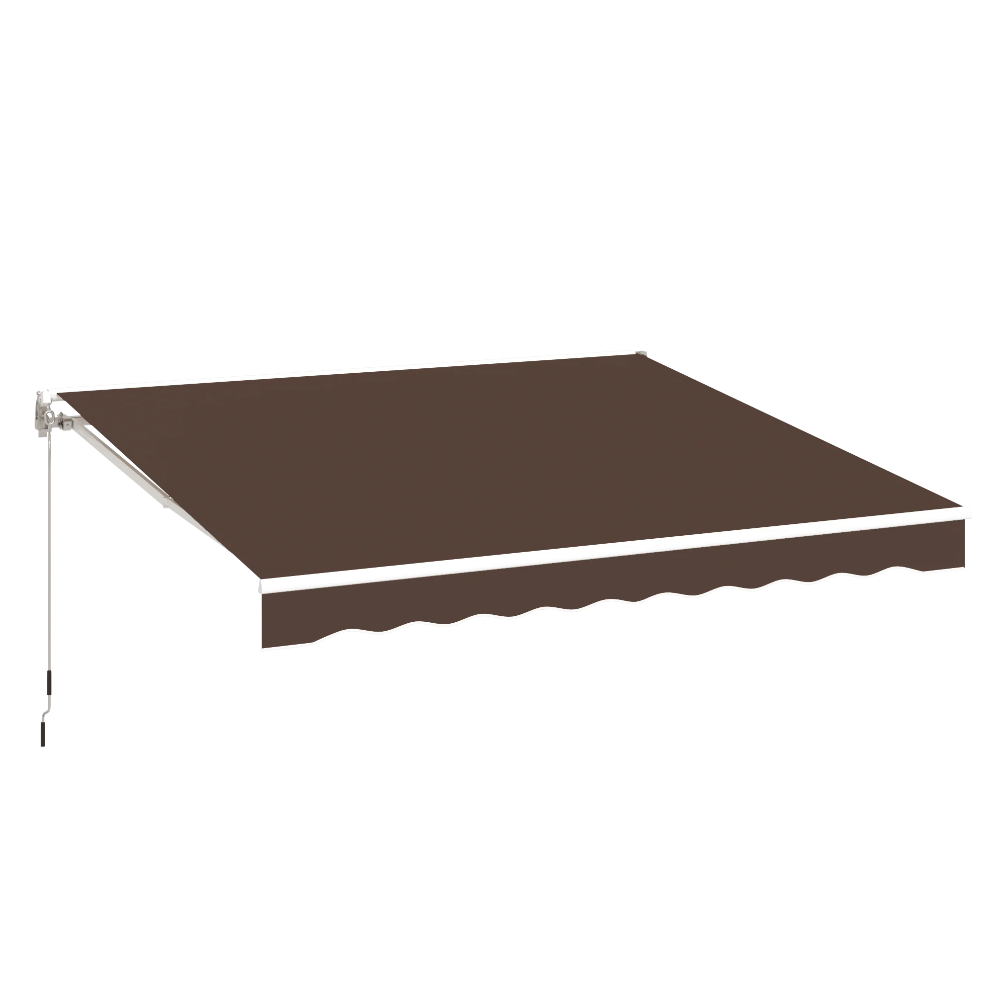 AECOJOY 13'×8' Manual Retractable Awning Sun Shade, Patio Awning Canopy