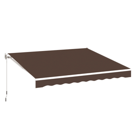 AECOJOY 13'×8' Manual Retractable Awning Sun Shade, Patio Awning Canopy