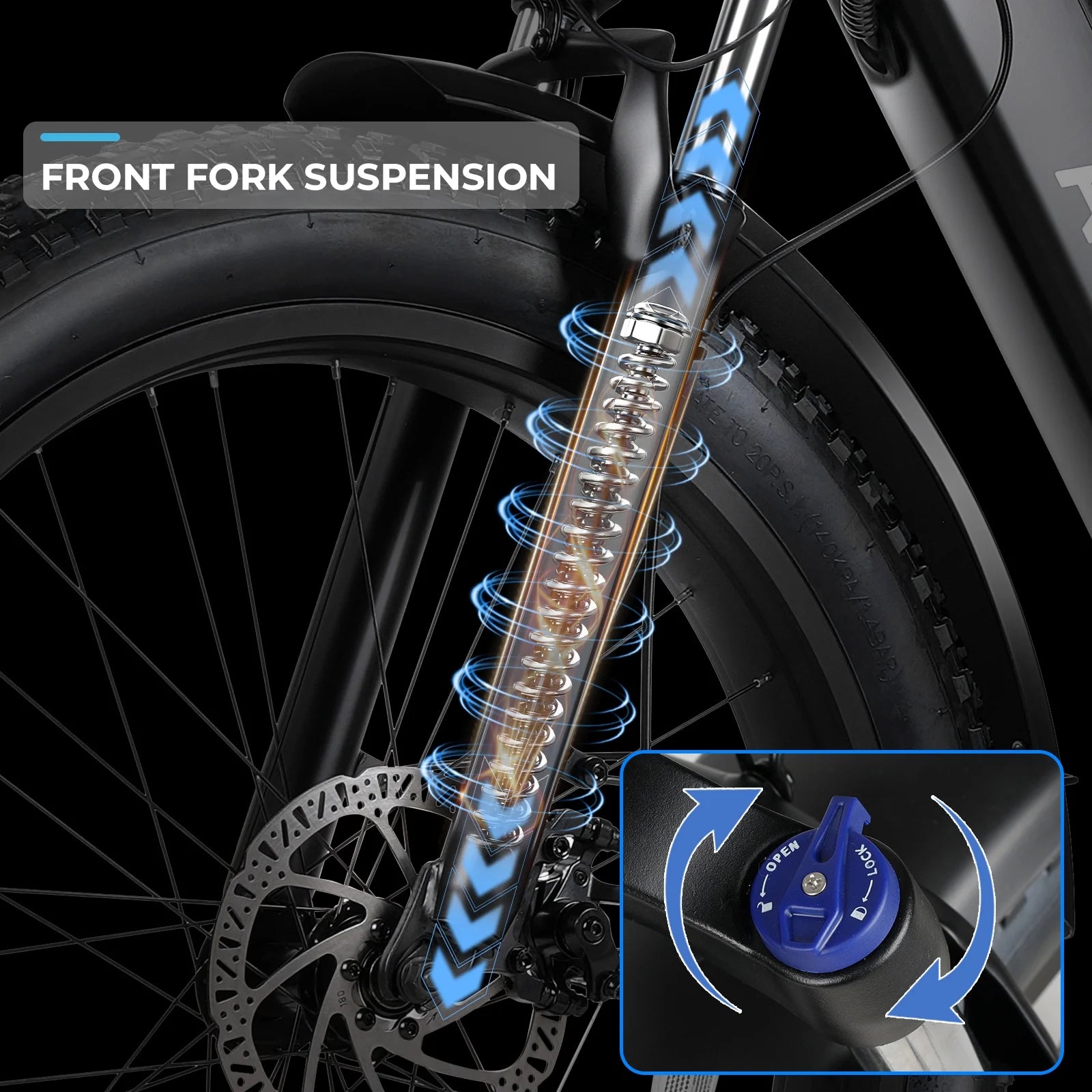 ANCHEER Electric Bike for Adults Peak 1000W Electric Bicycle 48V 15AH Battery Electric Bike 26" x 4.0" Fat Tire Mountain 28MPH 7 Speed Gears Electric Bike, Rear Rack, UL2849