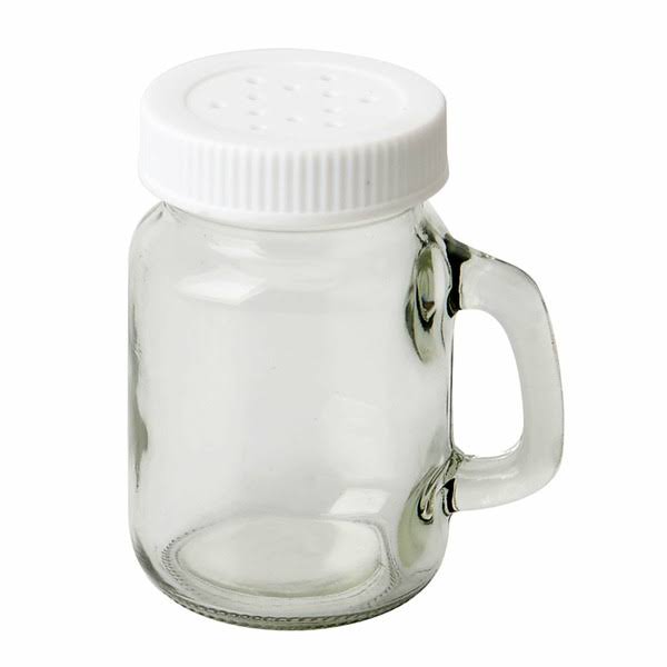 Mainstays Kitchen Storage Mini 4 oz Glass Salt Pepper Shaker with Plastic Screw Lid, Size: 7X7X8CM
