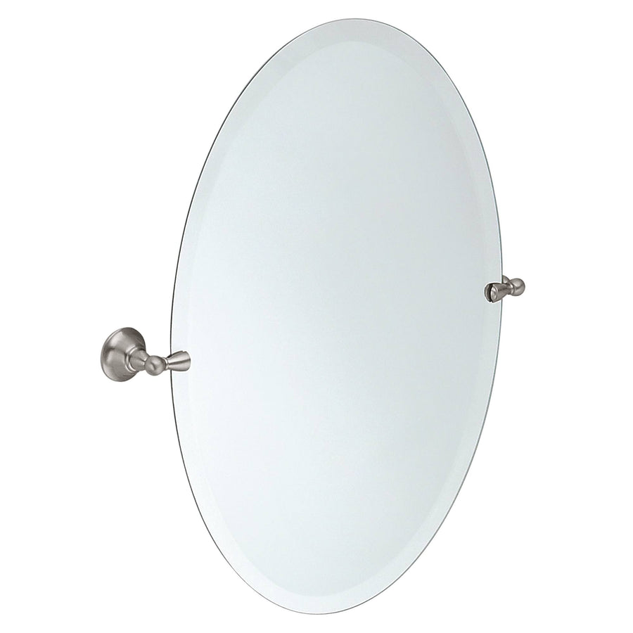 Moen dn6892 Sage 23"w x 26"h Wall Mounted Mirror with SpotResist Brushed Nickel Home Decor Mirrors Bathroom Mirror