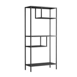Modern Storage Shelf with 4 Compartments & Metal Legs, Freestanding Organizer, Book Shelves Display Shelves for Living Room, Bedroom, Home Office