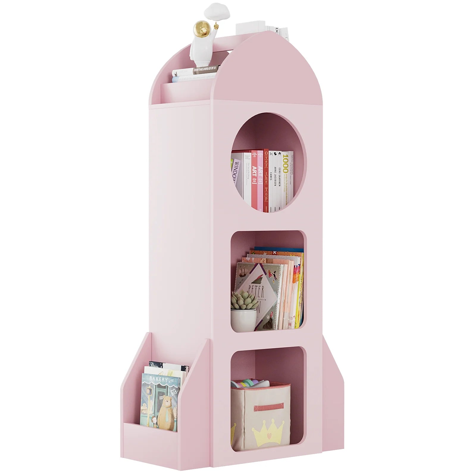 Pirecart Kids Bookshelf 3 - Tier Wooden Kids Bookcase with Toy Storage for Bedroom, Playroom, Nursery, Blue