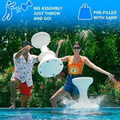 Dunn - Rite Products Made in USA Submersible Swim up Pool Stools for Underwater Use, Bar Stool for Inside Pool and Patio Deck Seating, 24 in (1 Stool)