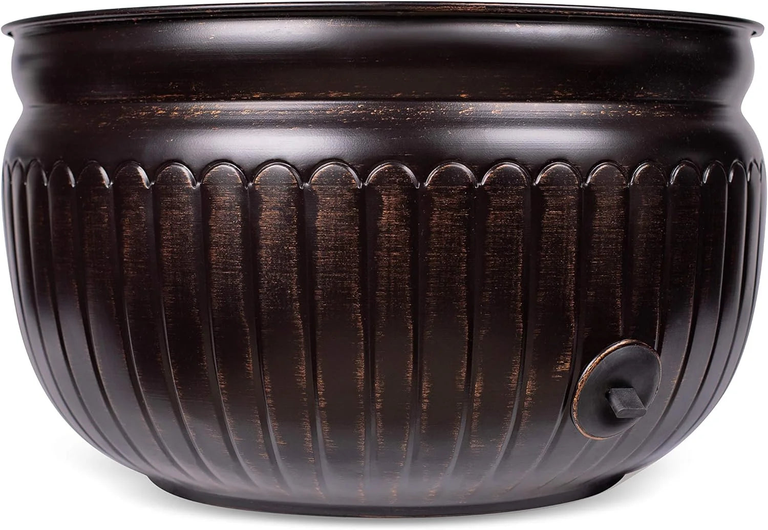 Birdrock Home Decorative Water Hose Pot - Distressed Bronze - 100 Ft Hose