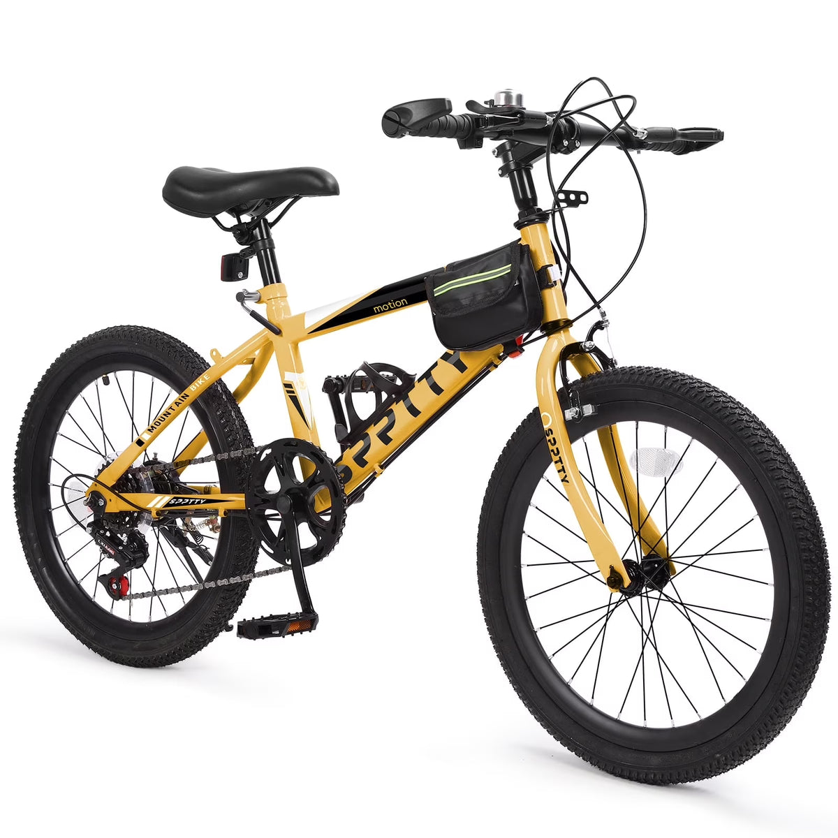 SPPTTY 20 - 24 in Bike, 6 - Speed Mountain Bike for Men Women Boys Girls, Comfort Saddle, Blue
