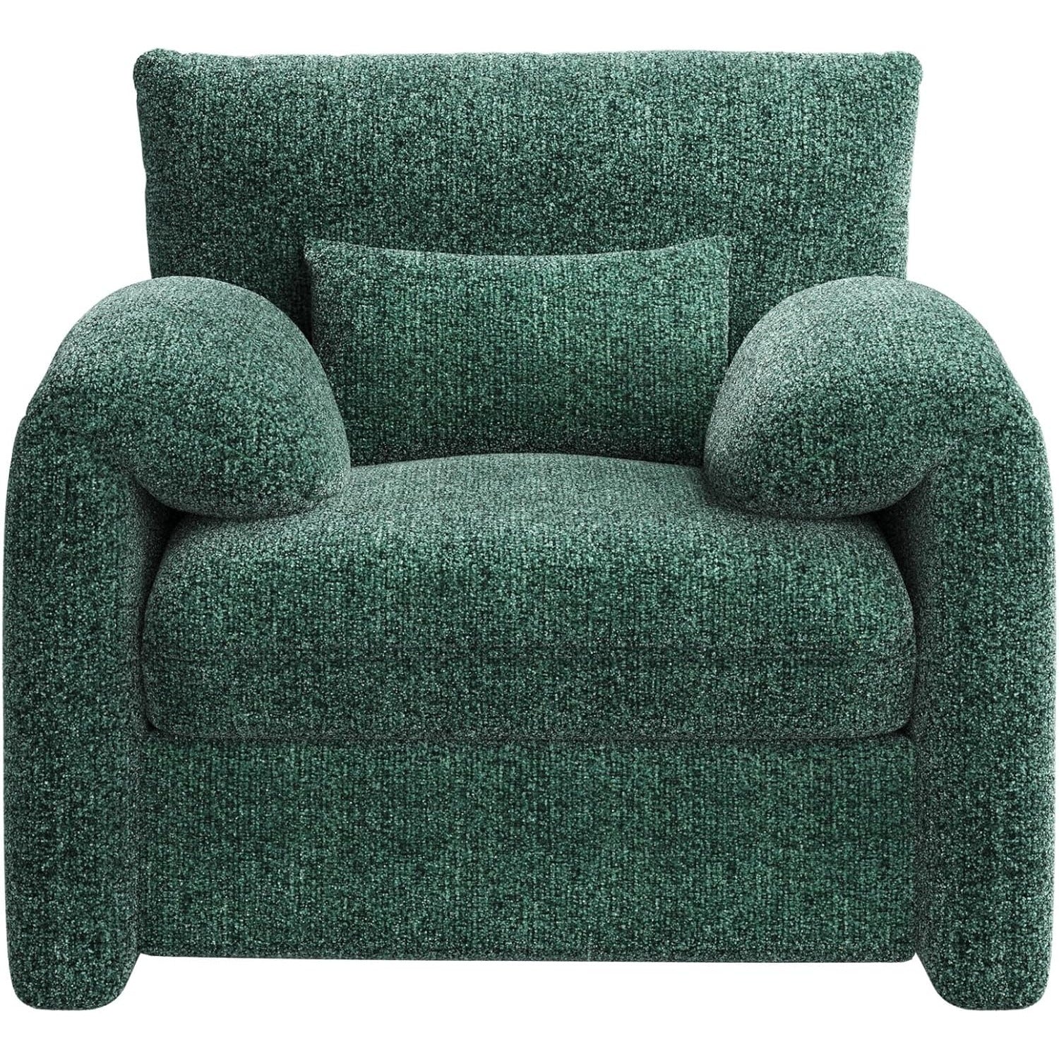 AECOJOY Oversized Armchair, Chenille Mid Century Accent Chair, Comfy Upholstered Single Sofa, Extra Wide Reading Chairs