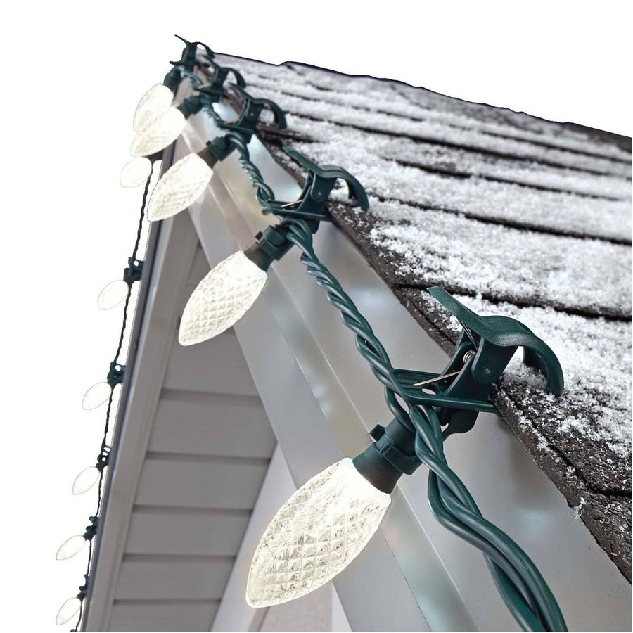 Noma Quick Clip C9 LED Christmas String Lights, 66.8 Foot, 100 Warm White Bulbs