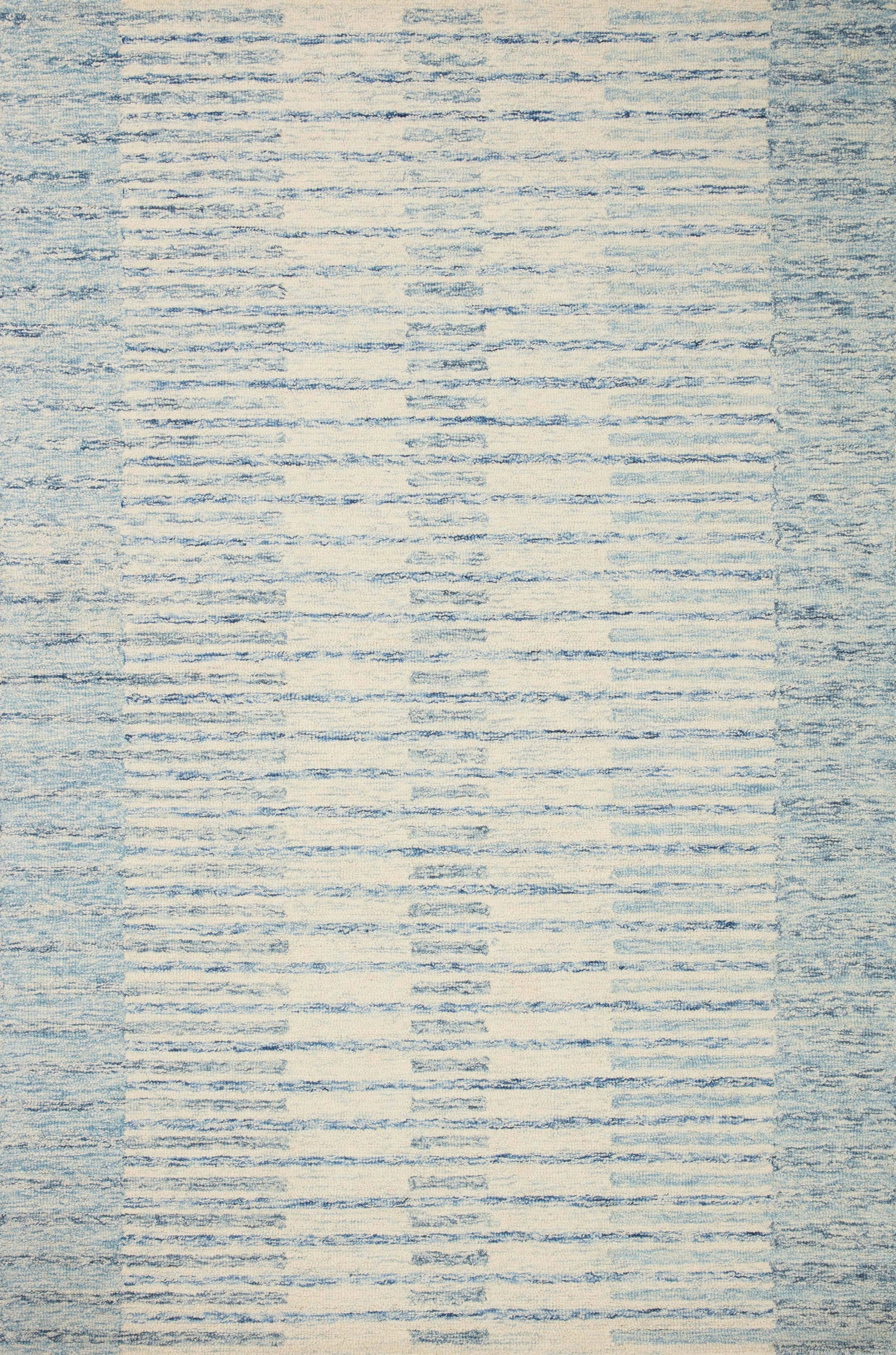 Chris Loves Julia x Loloi 5'0" 7'6" Ivory/Denim Chris CHR-01 Area Rug