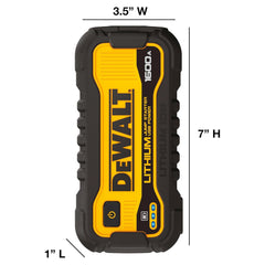 Dewalt 1600 Peak Amp Lithium Jump Starter with USB Power Bank DXAELJ16