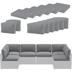AECOJOY Outdoor Cushions for Patio Furniture 14PCS Outdoor Cushion Covers Replacement Washable with Zipper