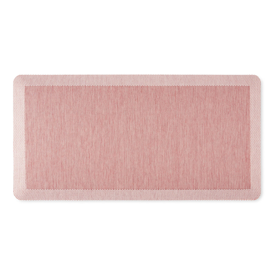 Martha Stewart Mira Modern Heathered Anti-Fatigue Air-Infused Kitchen Mat, Spice Red, 19.6"x39"