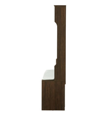 Entryway Hall Tree with Storage Bench, Wooden Coat Rack with Sponge Pad and 4 Dual Hooks, Storage Shelf Organizer with 2 - Door Cabinet for Entryway, Bedroom, Easy to Assemble