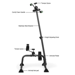 Mwptoo Elderly Exercise Bike, Pedal Exerciser Bike, Hand Arm Leg Knee Peddler, Adjustable Fitness Equipment for Seniors, Elderly Home Pedal Exercise Bike for Total Body