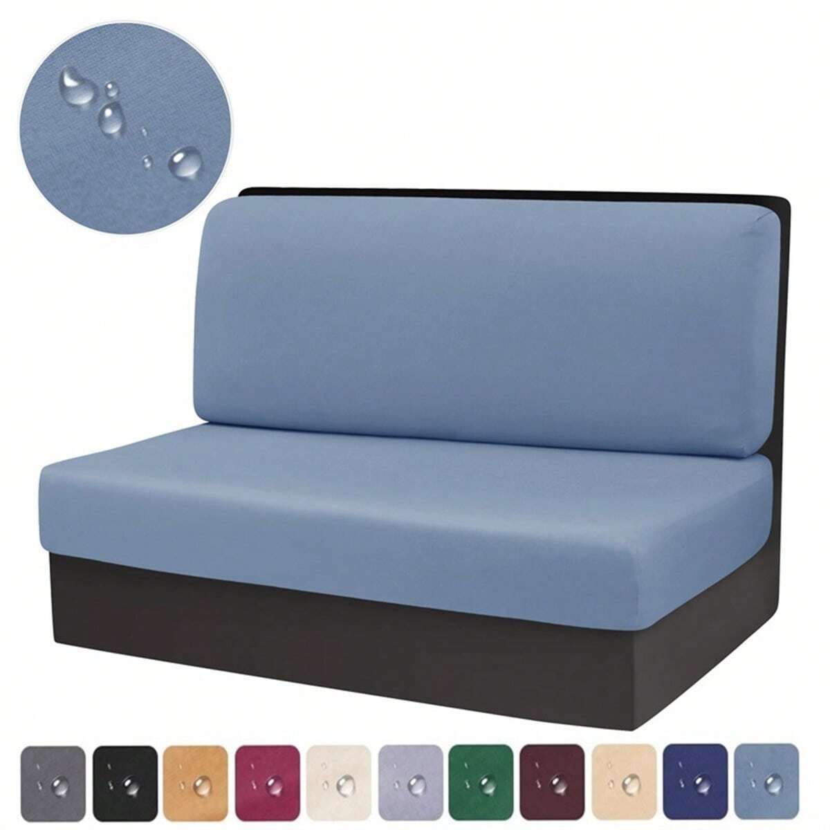 1Set(2pcs) Stretch RV Dinette Cushions Covers Spandex Cloth Outdoor Couch Cover Restaurant Seat Covers Bench Backrest Cover RV Camper Car Decor