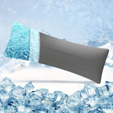 [Cooling Body Pillow] Shredded Blue Cooling Body Pillow For Adults - 20x54 Inch Washable Pillowcase With Pillow Insert