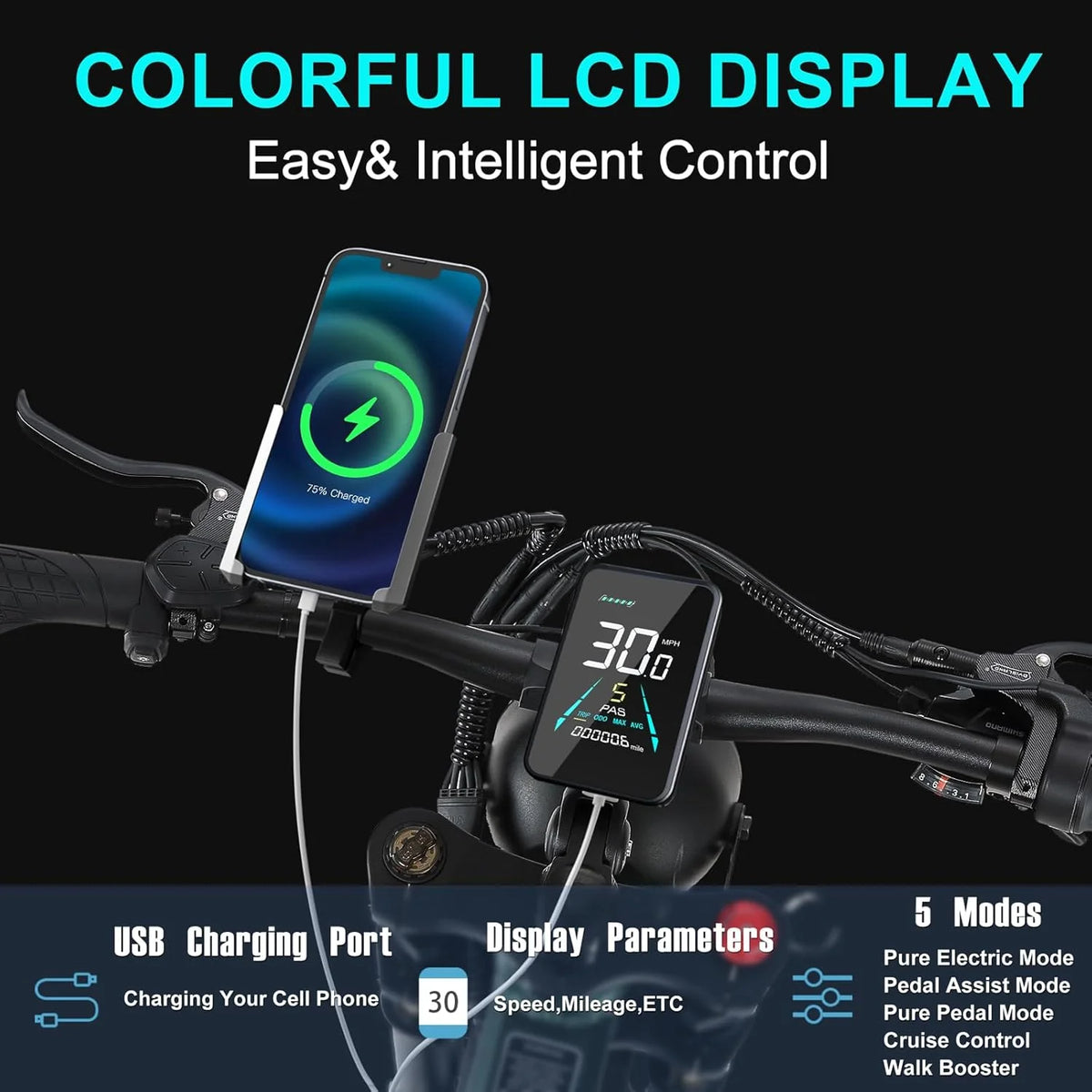 Dual Motors AWD 2000W Electric Bike for Adult 26'', UL2849 48V 60AH Removable Battery E - Mountain Bike 4'' Fat Tire up to 35MPH&200miles Long Range Off Road Ebike Beach Dual Hydraulic&Brakes E - Bicycle