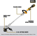 DEWALT Brushless 20V String Trimmer, 5AH Battery Powered