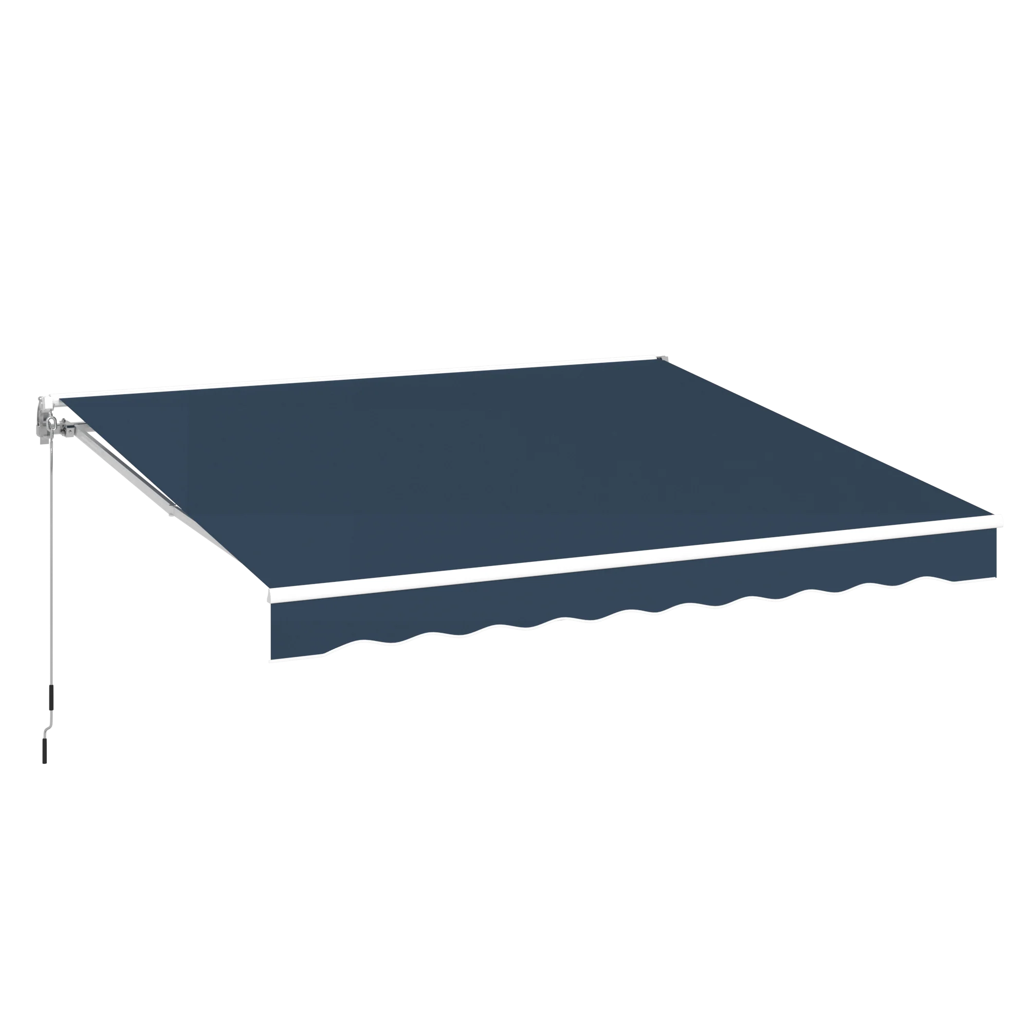 AECOJOY 13'×10' Manual Retractable Awning Sun Shade, Patio Awning Canopy