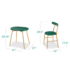 Best Choice Products 3 - Piece Modern Oval Dining Table Set, Small Kitchen Dinette W/ 2 Chairs - Black/Black