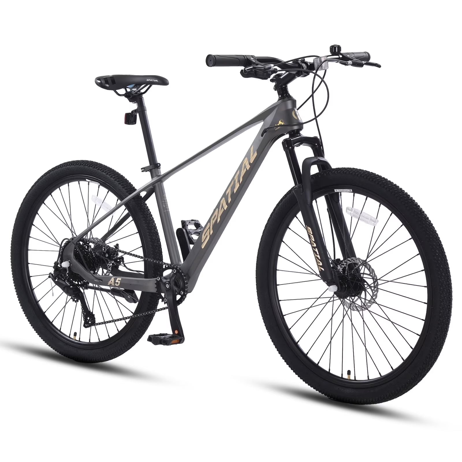 SPATIAL 24/26/27.5/29 in Mountain Bike, 8/21 Speed Lightweight Aluminum Magensium Frame Mountain Bicycle, Fits Men Women Teenagers Adult Disc Brake MTB Bicycle