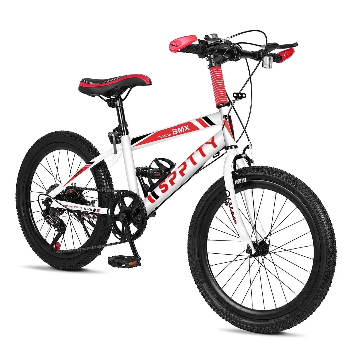 SPPTTY 20 - 24 in Bike, 6 - Speed Mountain Bike for Men Women Boys Girls, Comfort Saddle, Blue