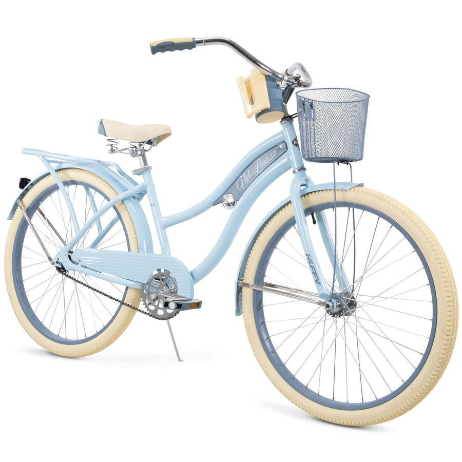 Nel Lusso Classic Cruiser Bike with Perfect Fit Frame, Women'S, Light Blue, 26 in