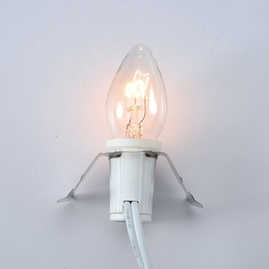 Holiday Time 8-Foot Light Cord, with 4 Clear Bulbs, Size: 8'
