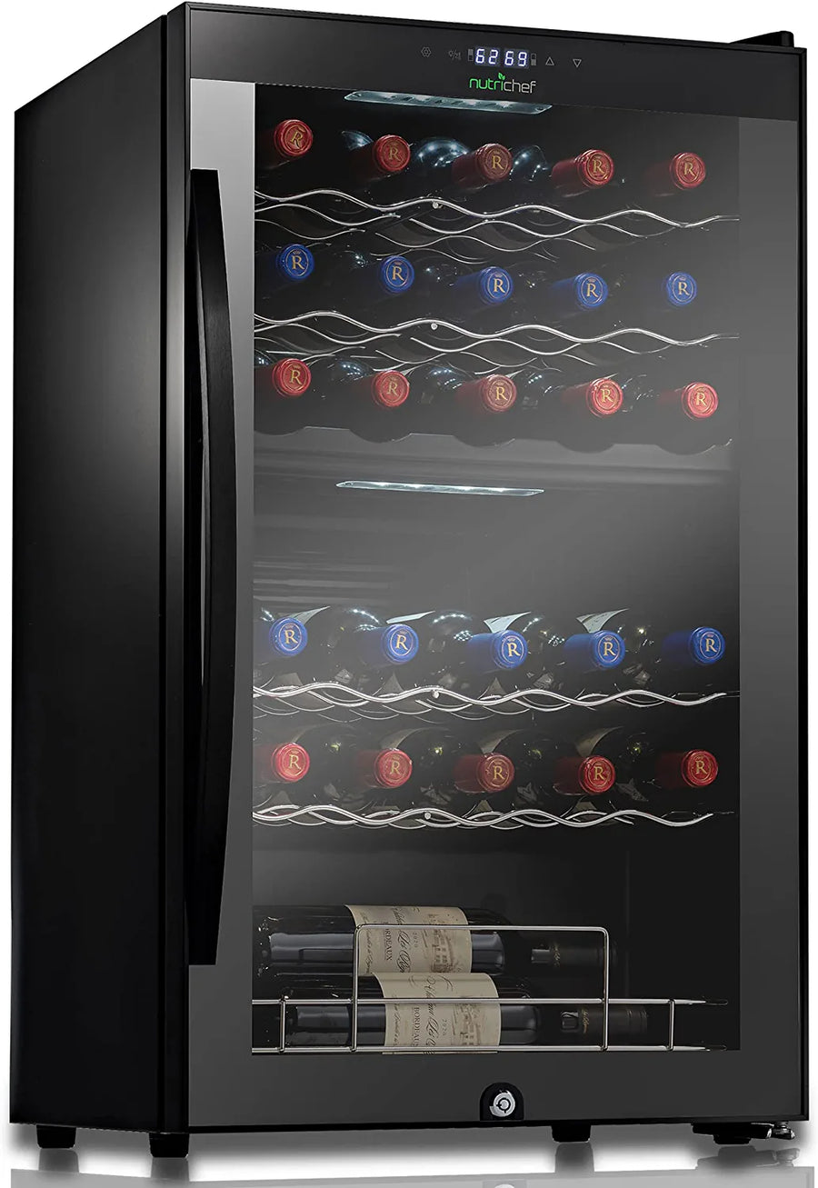 Nutrichef 33 Bottle Dual - Zone Refrigerator PKCWCDS335