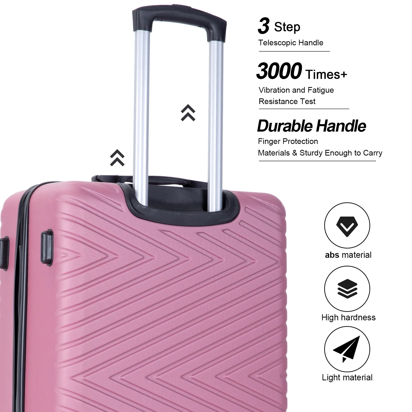 Travelhouse 4 Piece Hardshell Luggage Set Hardside Lightweight Suitcase with TSA Lock Spinner Wheels.(Blue)