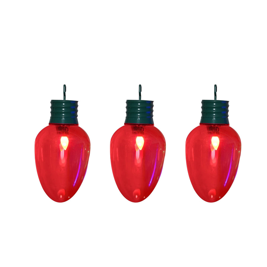 Holiday Time Giant Red LED Christmas Bulb, 14-Inches, Set of 3