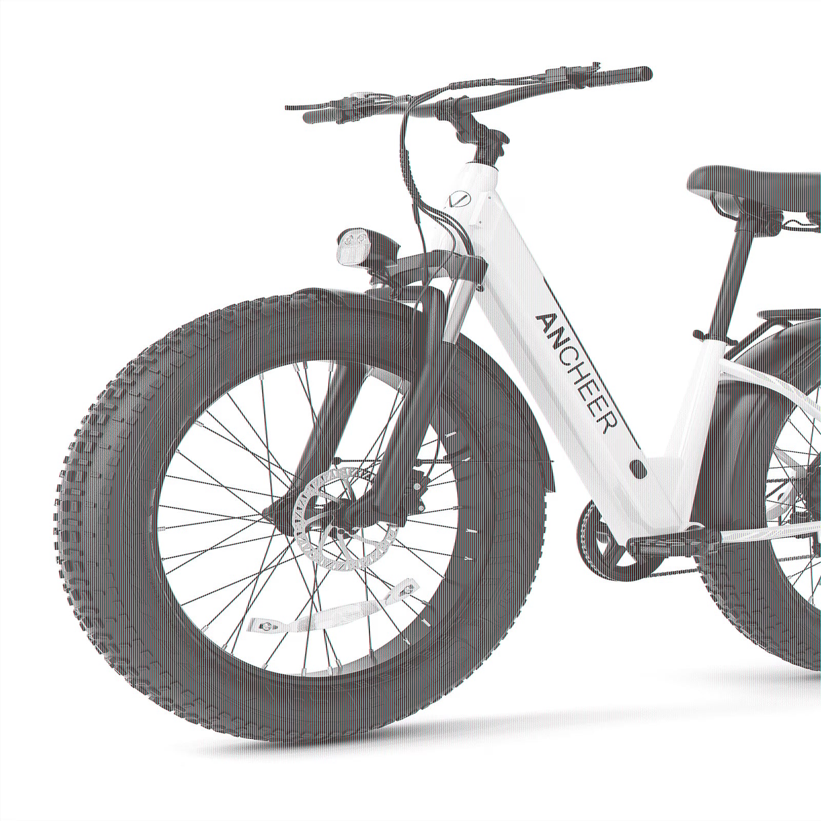 ANCHEER Electric Bike for Adults, 750W Ebike, 28MPH 60miles Electric Mountain Bike, 26" Fat Tire Electric Bicycle with 48V 15AH Battery, Rear Rack, Lockable Suspension Fork, 7 Speed, UL2849