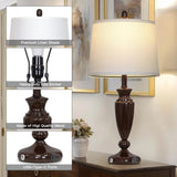 27'' Gold Table Lamps for Living Room, 3 Way Touch Control Bedside Lamps Set of 2 with USB A+C Ports, Modern Metal Nightstand Lamps for Bedroom Living Room Office End Table