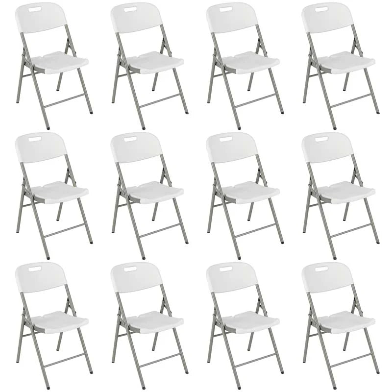 4/8/12 Pack HDPE Plastic Folding Chairs, Waiting Room Chairs with Metal Frame, Portable Banquet Chairs, Vinyl Stackable Party Chairs
