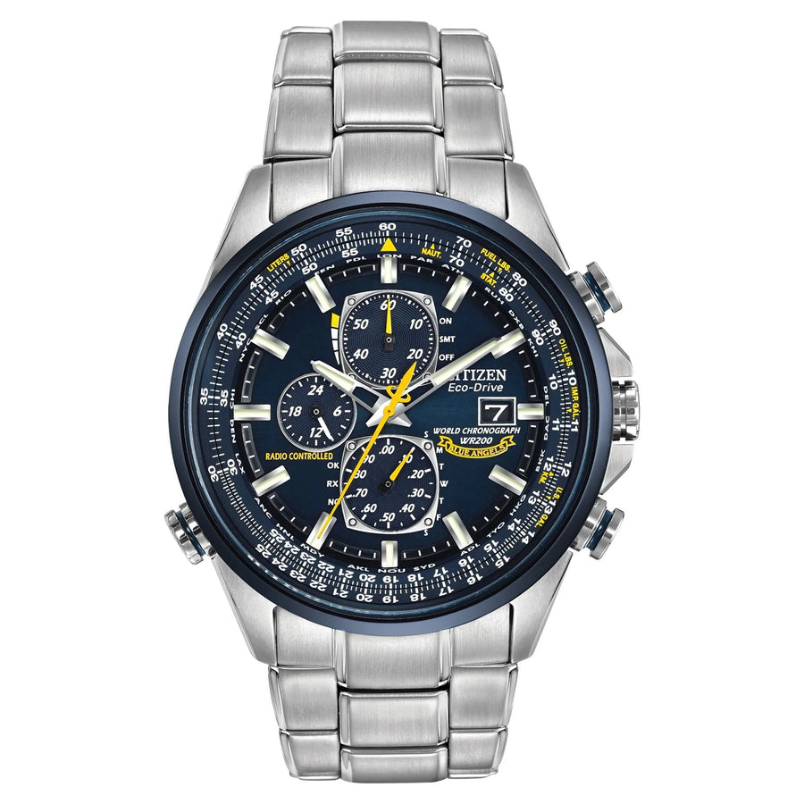 Citizen Men'S Eco Drive Blue Angels World Chronograph AT Watch AT8020, 54 L