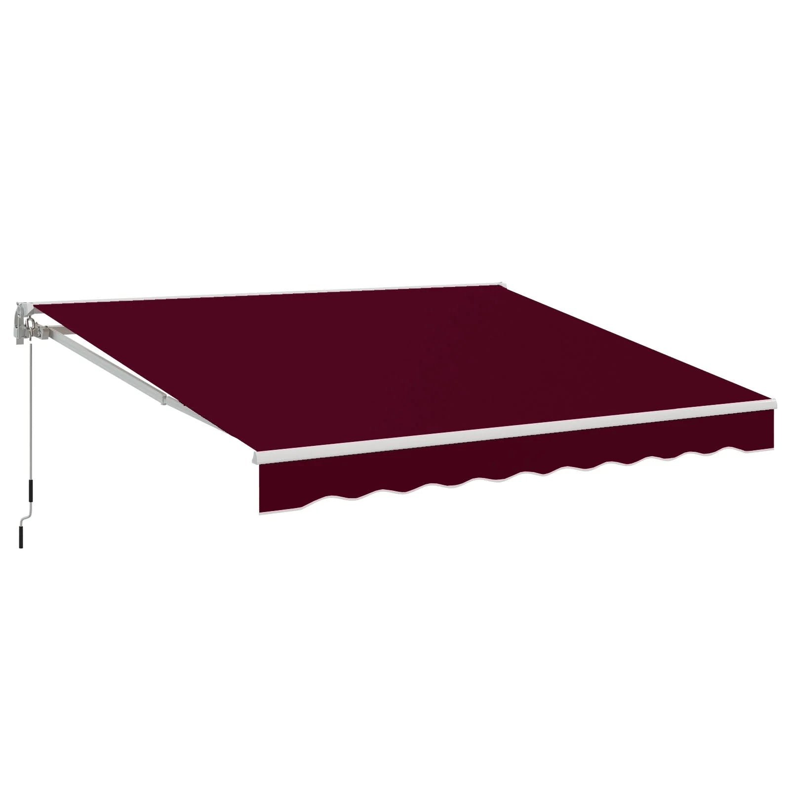 AECOJOY 13'×8' Manual Retractable Awning Sun Shade, Patio Awning Canopy