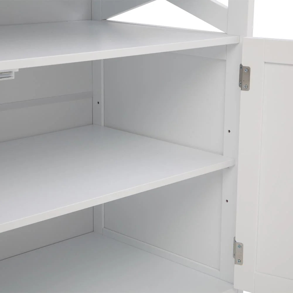 Ktaxon Kitchen Storage Sideboard Dining Buffet Server Cabinet Cupboard, Free Standing Storage Chest Cabinets and Shelf, White
