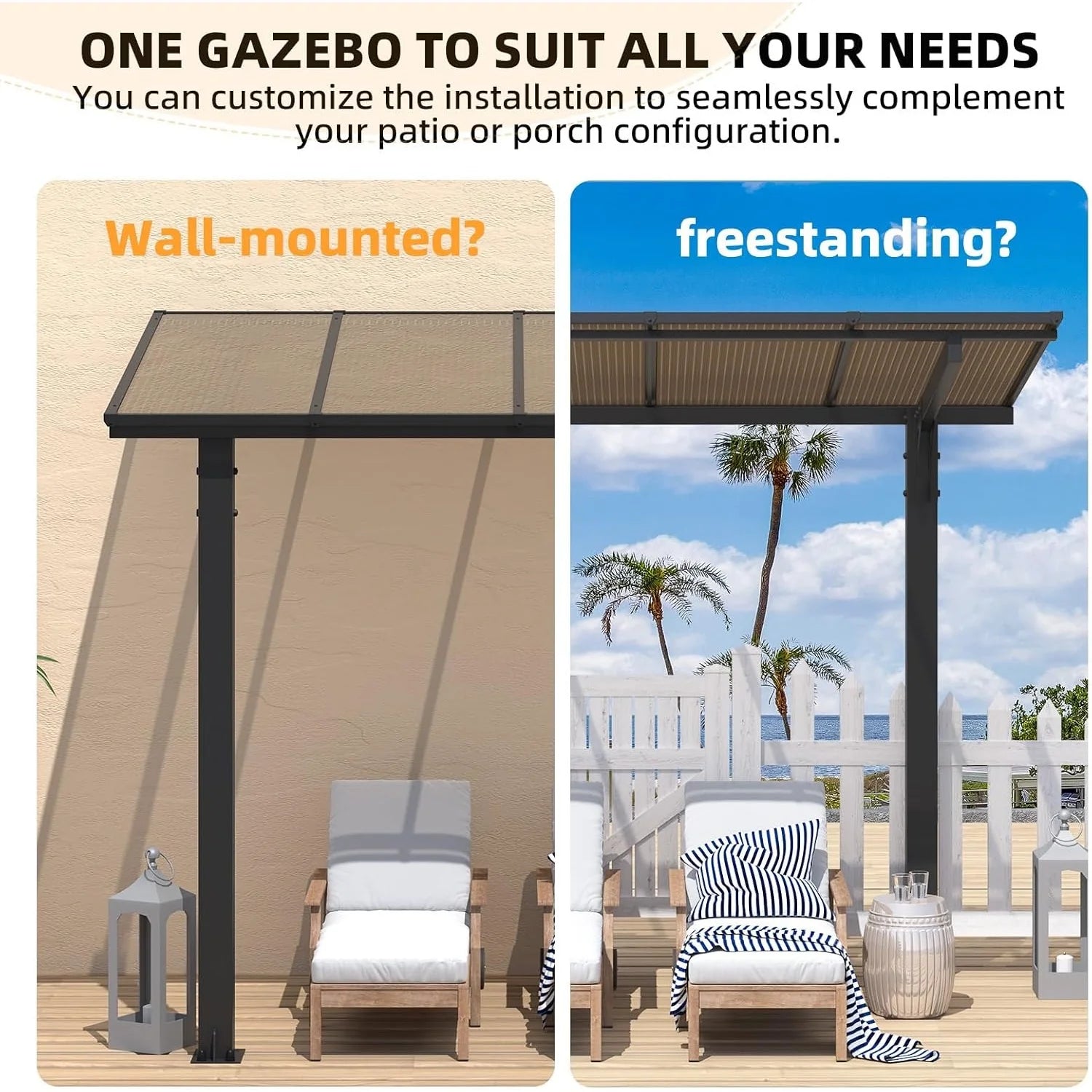 AECOJOY 20' x 10' Outdoo Gazebo for Patio, Large 10x20 Pergola Carport