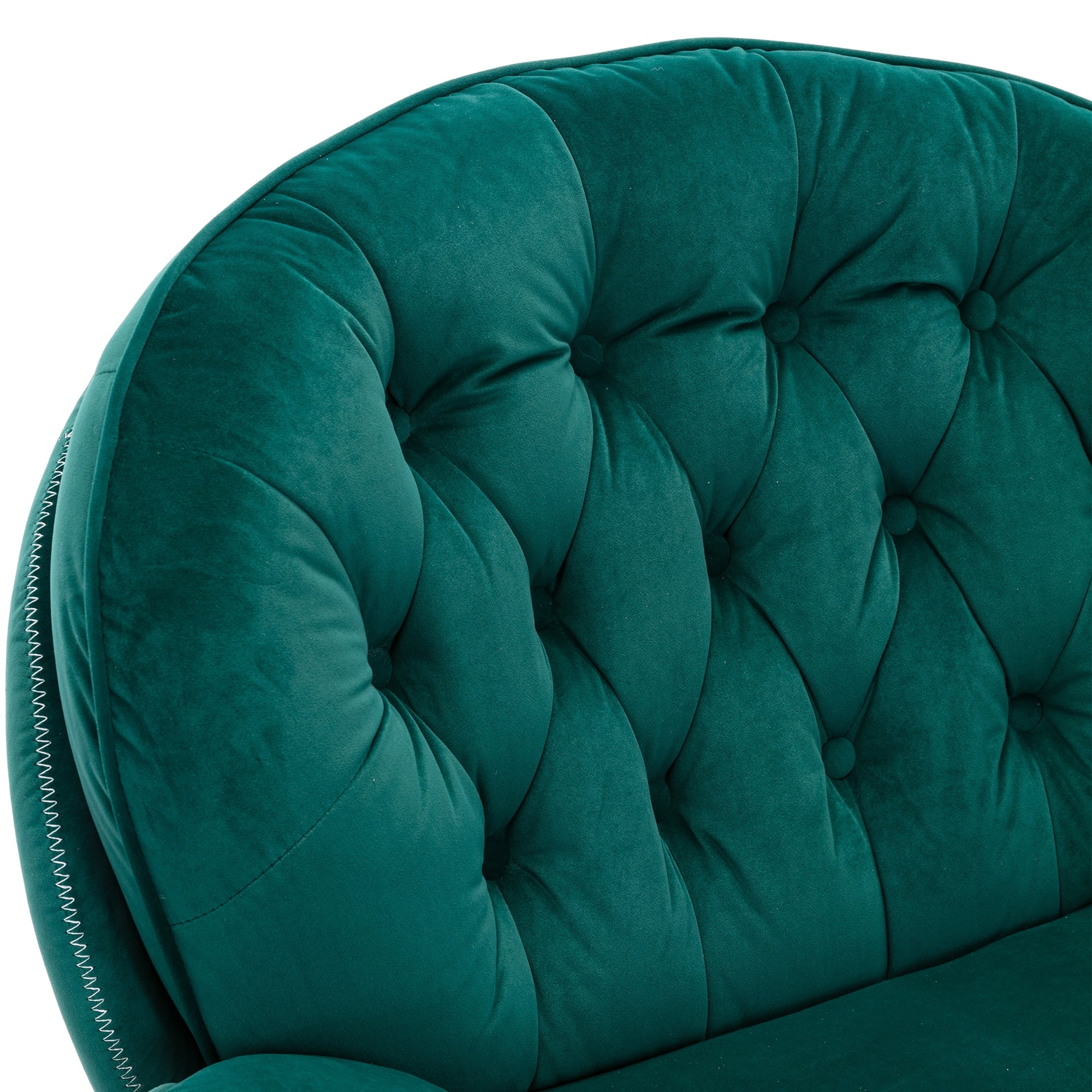 Swivel Accent Chair with Ottoman, Velvet Accent Chair with Footrest, Mid - Century Modern Lounge Chair and Ottoman Set, Reading Chair for Living Room, Bedroom, Reading Room, Home Office, Blue